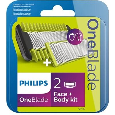 PHILIPS OneBlade replacement pack 1 blade for face 1 blade for body body comb 3mm
