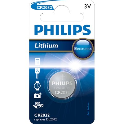 Philips литиева батерия тип "копче" 3.0V coin 1-blister (20.0 x 3.2)