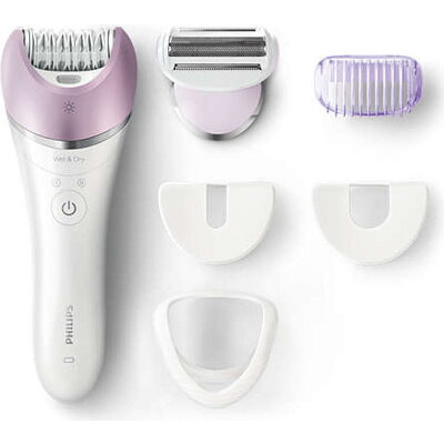 Philips Епилатор за използване на мокро и сухо Satinelle Advanced, За краката, тялото и лицето, Керамични дискове за фини косъмч