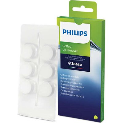 Philips Таблетки за обезмасляване за машини за еспресо Saeco за 6 използвания, удължават живота на машината