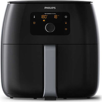 Philips Уред за мултифункционално готвене Avance Collection Airfryer XXL Twin TurboStar, Технология Rapid Air, 1.4кг, Черно