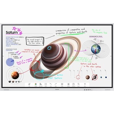 SAMSUNG WM85B Flip 4 85inch Touch Infrared UHD 3840x2160 16:9 300nit without glass 220nit with glass 16/7 3years