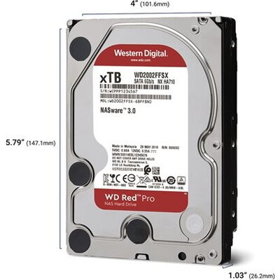 WD Red Pro 18TB 6Gb/s SATA 512MB Cache Internal 3.5inch HDD bulk