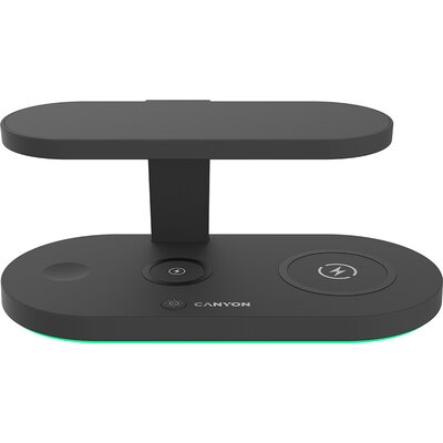 CANYON WS-501 5in1 Wireless charger, with UV sterilizer, with touch button for Running water light, Input QC24W or PD36W, Output