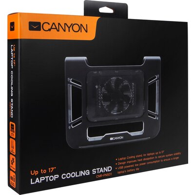 Canyon Laptop Cooling Stand for laptop up to 17', black color