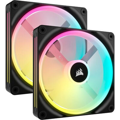 CORSAIR QX RGB Series, iCUE LINK QX140 RGB, 140mm Magnetic Dome RGB Fan, Dual Fan Kit