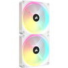 CORSAIR QX RGB Series, iCUE LINK QX140 RGB WHITE, 140mm Magnetic Dome RGB Fan, Dual Fan Kit