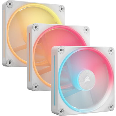 CORSAIR LX-R RGB Series, iCUE LINK LX120-R RGB White, 120mm RGB Fan, Triple Fan Kit