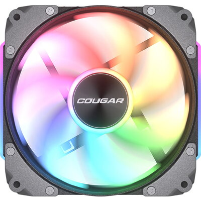 Cougar fan APOLAR 120 ARGB Black, Fan Speed 600-2200 RPM±200RPM, Air Flow 75.38 CFM ± 10%, Air Pressure 2.59 mm H2O±10%, HDB Hyd