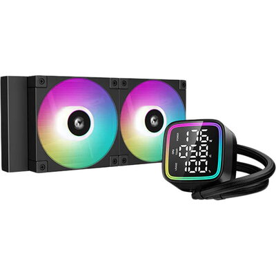 Охладител DeepCool LD240, 360mm CPU Liquid Cooler, 2x120mm ARGB PWM Fans, Anti-Leak Technology, Addressable RGB LED, Hydro Beari