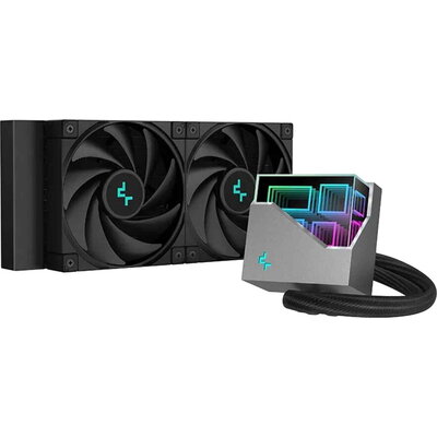 DeepCool LT520, 240mm CPU Liquid Cooler, 2x120mm FK120 PWM FDB Fans, 4th Gen Water Pump, ARGB Multidimensional Infinity Mirror T