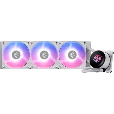 MSI MPG CORELIQUID P13 360 WHITE, 3x120mm Pre-installed CycloBlade 9 ARGB Daisy Chain Fans, 2.1-inch LCD screen, Copper Base, UN