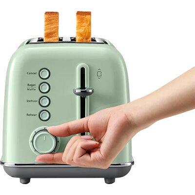BUYDEEM DT620E 2 Slice Toaster, Cozy Greenish