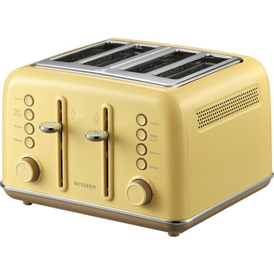 BUYDEEM DT640E 4 Slice Toaster, Mellow Yellow