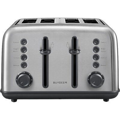 BUYDEEM DT640E 4 Slice Toaster, Stainless Steel