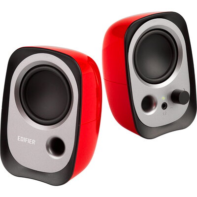 Edifier R12U 2.0 Audio System, USB, AUX, 2.25-inch Drivers, 4W (RMS), Volume Control, Red