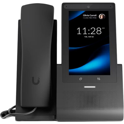 Ubiquiti UniFi UTP-G3-Touch-Pro desktop smartphone for UniFi Talk, featuring a 5inch touch display and seamless integration with
