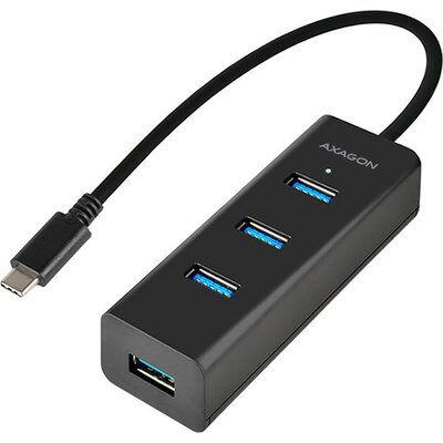 AXAGON HUE-S2C 4x USB3.0 Charging Hub, MicroUSB Charging Connector, Type-C