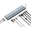 CANYON DS-90, 14 in 1 hub, with Type C female *2,Type C male *1:max 10Gbps,USBA*3:max 10Gbps,DP*1，VGA*1,SD card slot*1,TF card s