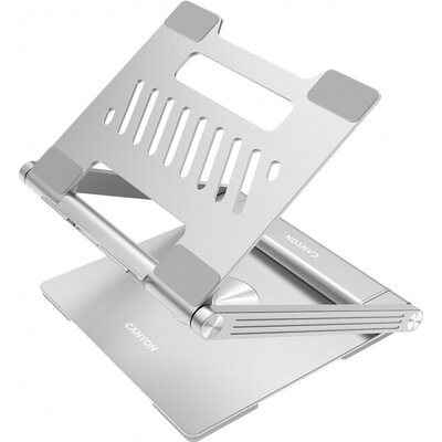 Canyon Laptop stands with hub, TYPE C F to HDMI2.0+2USB3.0+USBC3.0+RJ45+PD, TYEP C TO C cable 1m white with Emarker: HUSB332A, M