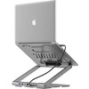 Canyon Laptop stands with hub, TYPE C F to HDMI2.0+2USB3.0+USBC3.0+RJ45+PD, TYEP C TO C cable 1m white with Emarker: HUSB332A, M