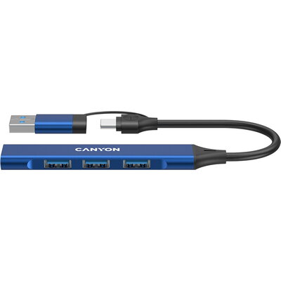 CANYON hub DS-02 4in1 USB-A/C Blue