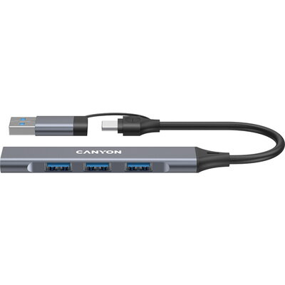 CANYON hub DS-02 4in1 USB-A/C Grey