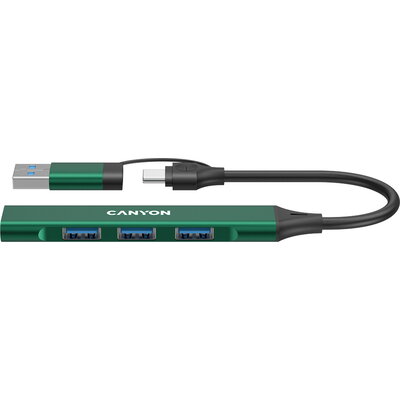 CANYON hub DS-02 4in1 USB-A/C Green