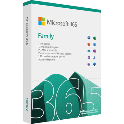M365 Family English Subscr 1YR EuroZone Medialess P10
