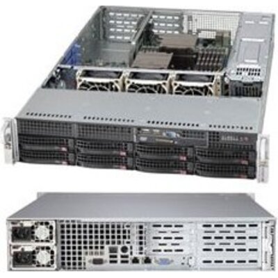 Supermicro server chassis Rackmount 2U w/ 500W Redundant 80 Plus Platinum Level Certified Power Supply w/ PMBus, for Motherboard