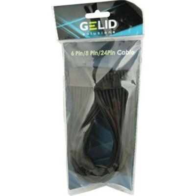 GELID 24pin Power extension cable 30cm individually sleeved BLACK