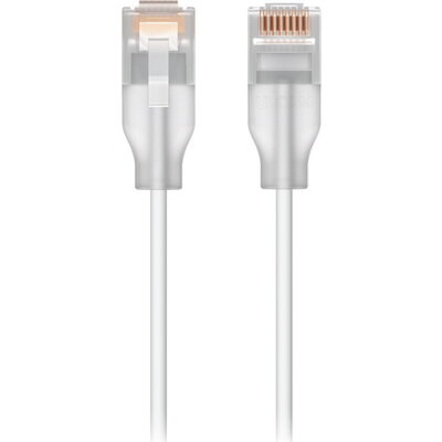 Ubiquiti UACC-Cable-Patch-EL-1M-W Nano-thin patch cable with 2.5 GbE support designed to show Etherlighting effects