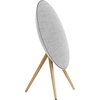 Beosound A9 5th Gen Speaker Natural Alu (Back Grey Mist/Cover Kvadrat Light Grey/Legs Oak)
