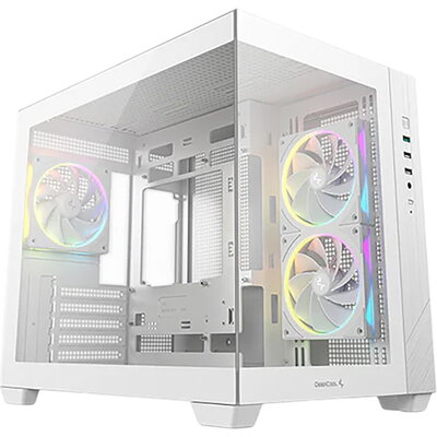 DeepCool CG330-3F WH, Mid Tower, Micro-ATX, Бял