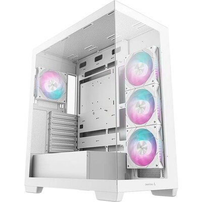 DeepCool CG580 4F WH, Mid Tower, Mini-ITX/Micro-ATX/ATX, Rear Connector support, 2xUSB3.0, 1x Type-C Gen2, 1xAudio, 3x120mm ARGB