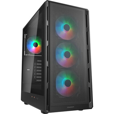 COUGAR AIRFACE PURE RGB PC Case, Mid Tower, Black