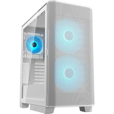 COUGAR AIRFACE FLO RGB PC Case, Mid Tower, White