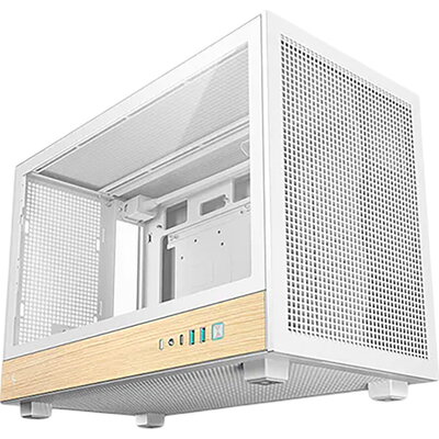 DeepCool CH260 WOOD WH, Mini Tower, Mini-ITX/Micro-ATX, 2xUSB3.0, 1xType-C Gen 2, 1xAudio, Mesh Panel, White, 2Y, R-CH260-WHNWM0