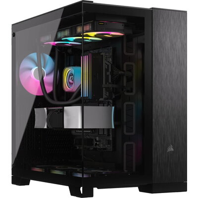 Corsair 6500X Tempered Glass Mid-Tower, Black/Obsidian Aluminum