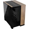 Corsair 6500X Tempered Glass Mid-Tower, Black/Walnut Wood