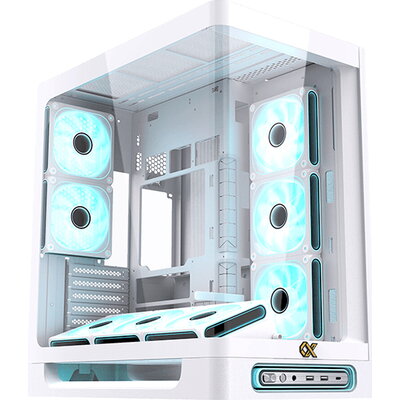Heaven Air Arctic EN49606 (WH,U3x2+Type C,Curved TG,6PCS J20A PWM WH Reverse & 2PCS J20A PWM WH,ARGB & PWM Remote Contro Heaven Air Arctic EN49606 (WH,U3x2+Type C,Curved TG,6PCS J20A PWM WH Reverse & 2PCS J20A PWM WH,ARGB & PWM Remote Contro