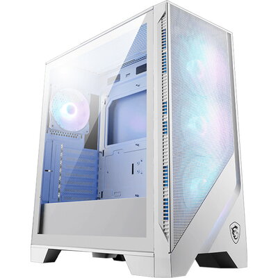 MSI MAG FORGE 320R AIRFLOW WHITE, Mid-Tower, ATX/M-ATX/ITX, 2x USB 3.2, 1x Audio/Mic, LED Button, ARGB Hub, 4x 120mm ARGB Fans, 