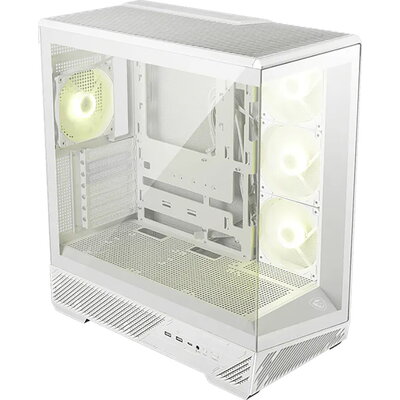 MSI MAG PANO 130R PZ WHITE, Mid-Tower, ATX(Back-connect supported)/M-ATX/ITX, 2x USB 3.2, 1x USB Type-C 20Gbs, 1x Audio/Mic, 4x 
