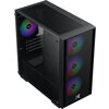 NYX Air II, EN42270, MATX, U3x1 & U2x2, Meshed Grill Frontpanel & Left TG, Front 4PCS Z20F Fan