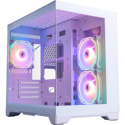 Кутия 1stPlayer mATX - MV6-TP White - 3 fans included
