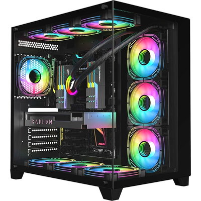 Kутия 1stPlayer ATX - MEGAVIEW MV8 Black
