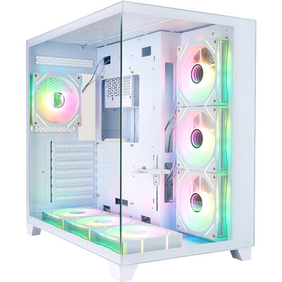 1stPlayer кутия Case ATX - MEGAVIEW MV8 White - 7 x 120 mm A-RGB fans included