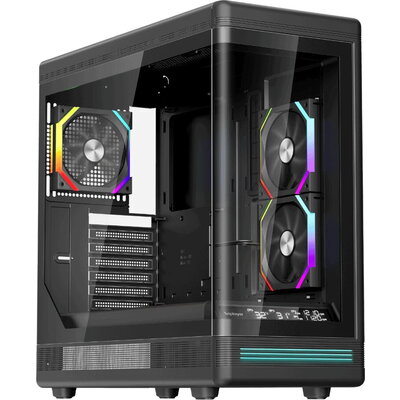 1stPlayer кутия Case ATX - PB8 Black - 3 x 120 mm A-RGB fans included, USB-C