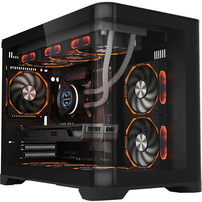 Кутия 1stPlayer mATX - UV6 Black