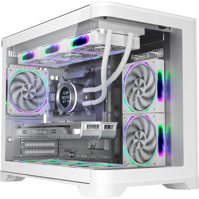 Кутия 1stPlayer mATX - UV6 White